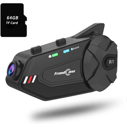 Auriculares de motocicleta E1 casco intercomunicador FreedConn R1 Plus