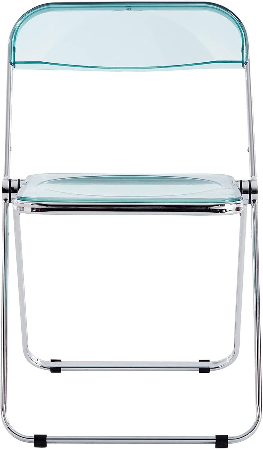 Silla plegable transparente moderna, sillas plegables, asiento de cristal