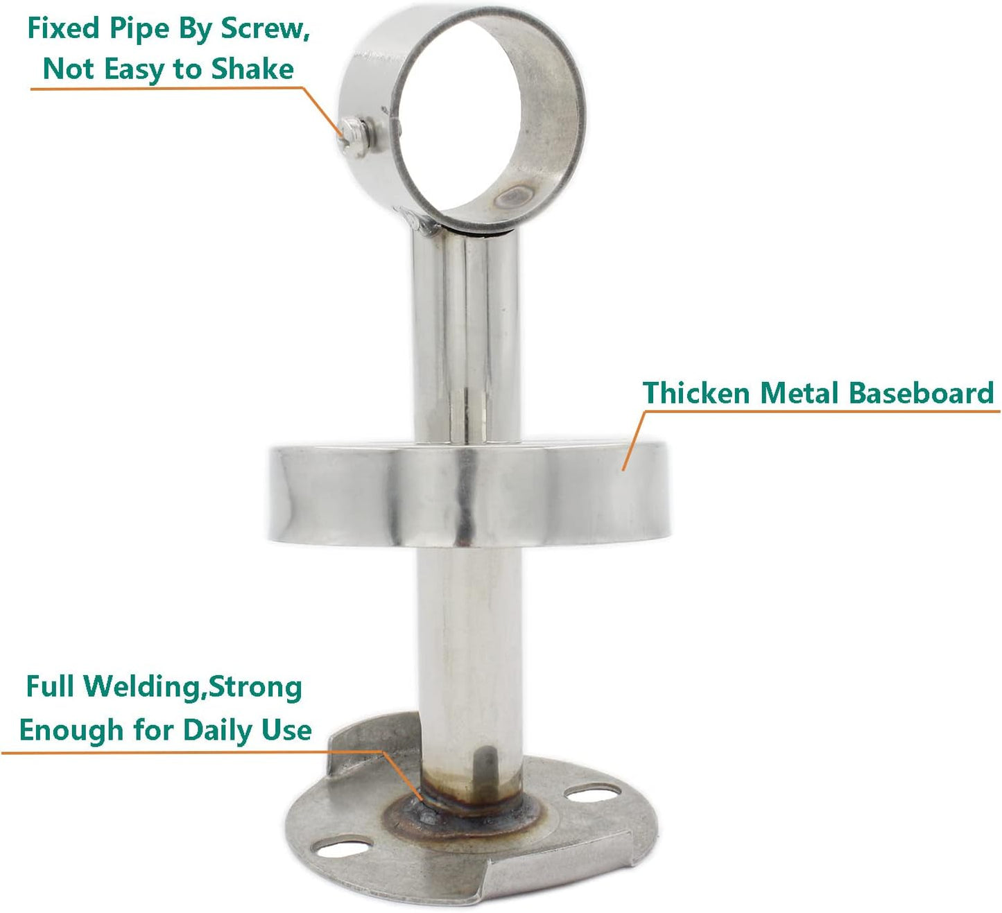 Paquete de 2 soportes de montaje en techo, soporte de tubo de acero inoxidable