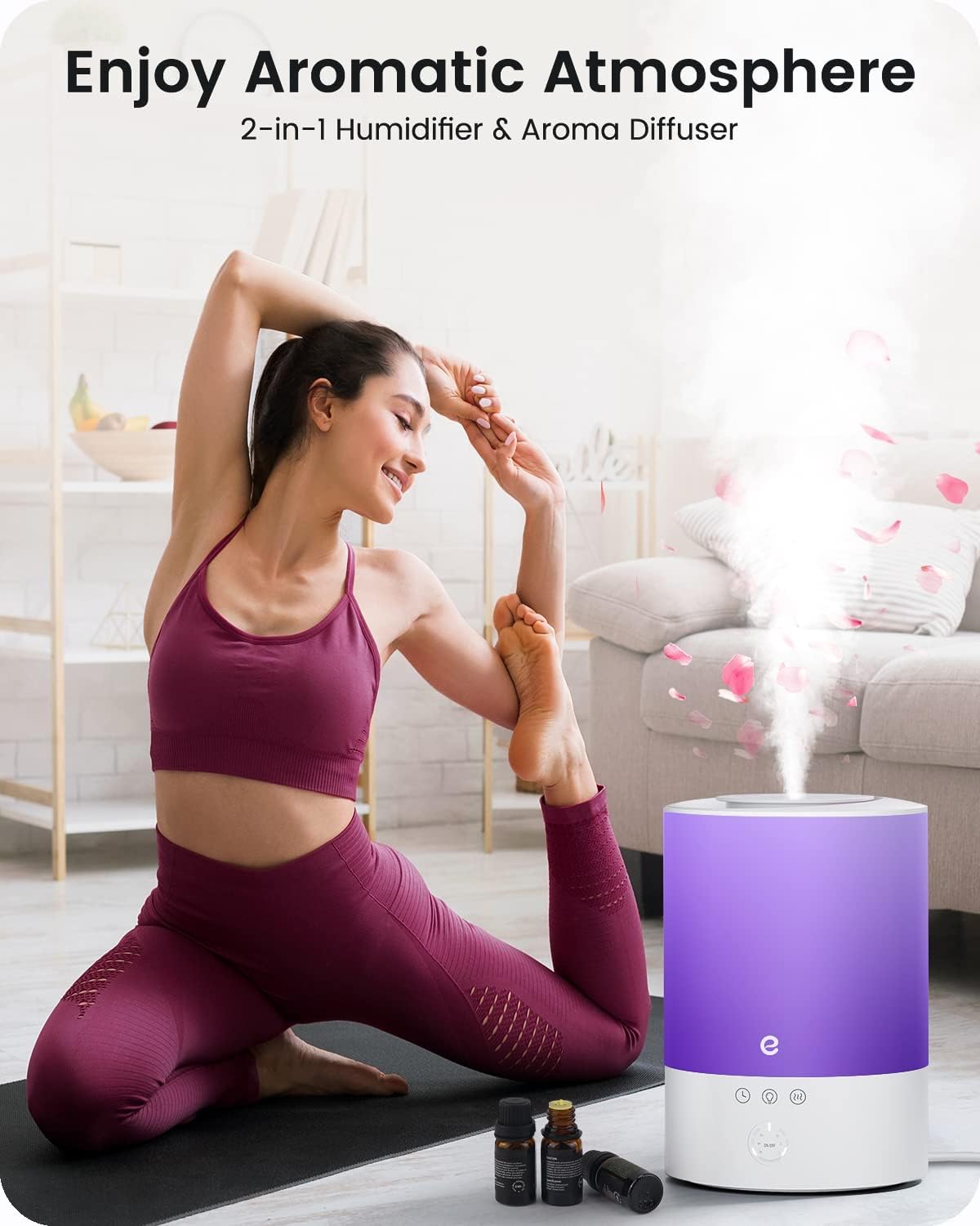 Esemoil Humidificadores de niebla fría para dormitorio, habitación grande,...