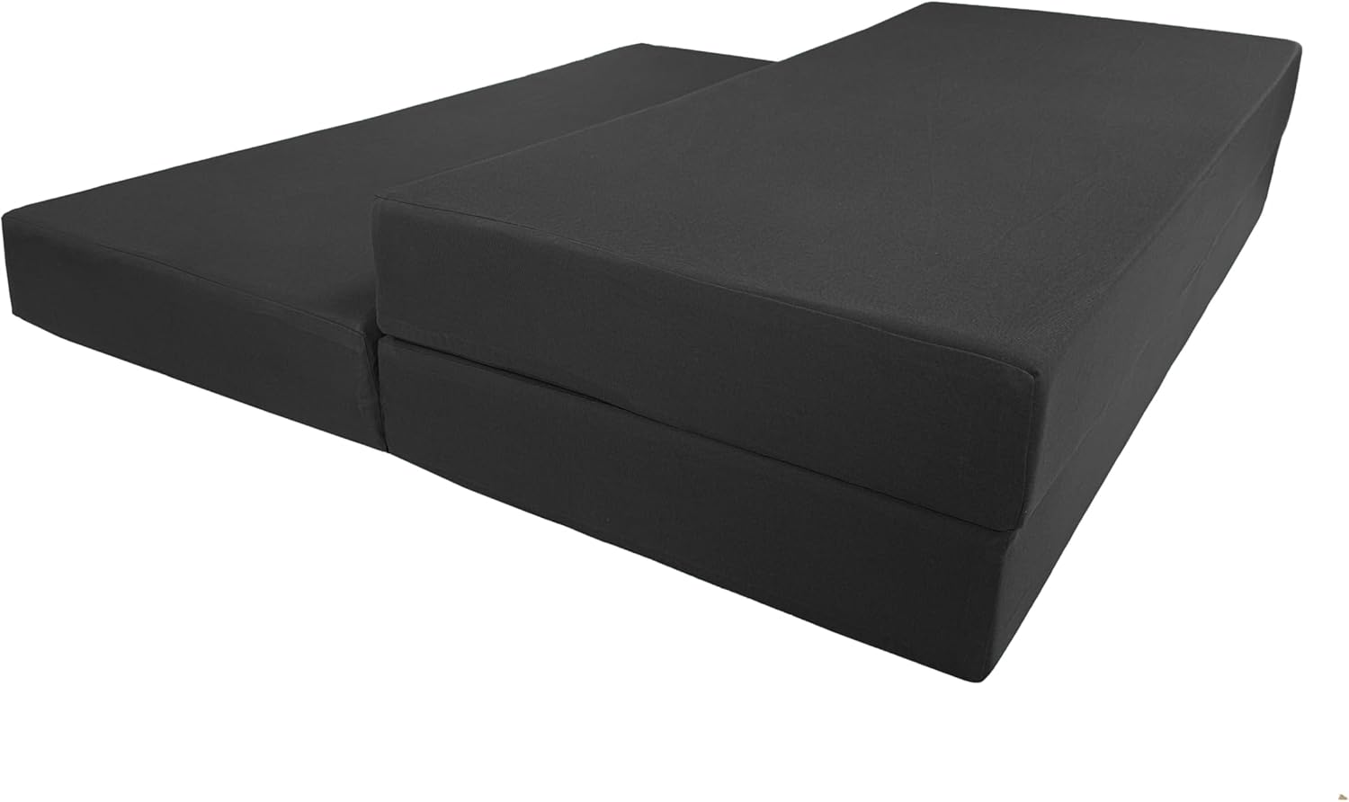 Camas de espuma Shikibuton de tamaño matrimonial negro de 6 x 54 x 75 pulgadas,