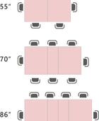 Mesa de comedor extensible de 5 a 7.2 pies para 6-8 personas, moderna mesa de