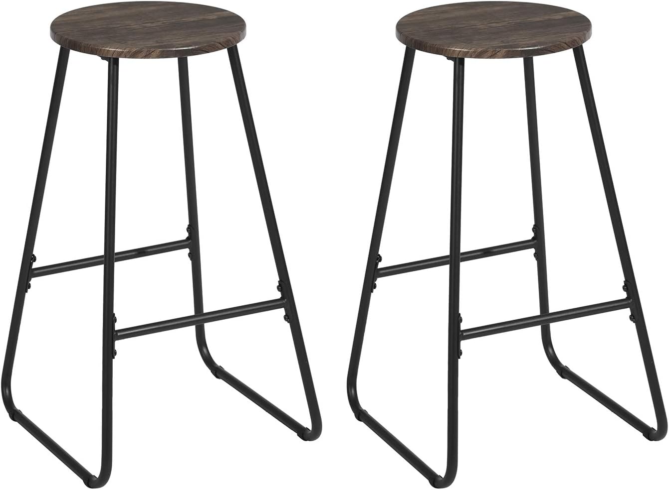 FurniutreR FurnitureR - Juego de 2 taburetes de bar de madera maciza de 27.95...