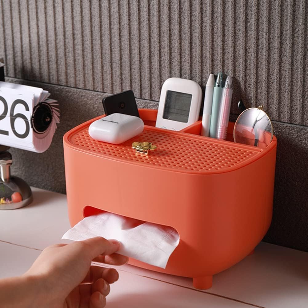Ochine Caja de pañuelos con almacenamiento, funda para caja de pañuelos...