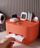Ochine Caja de pañuelos con almacenamiento, funda para caja de pañuelos...