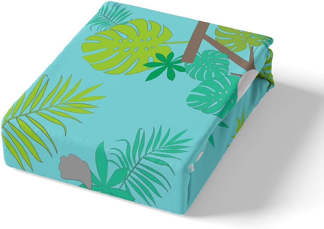 Juego de funda de edredón de koala para niños, diseño de hojas de palma, funda...