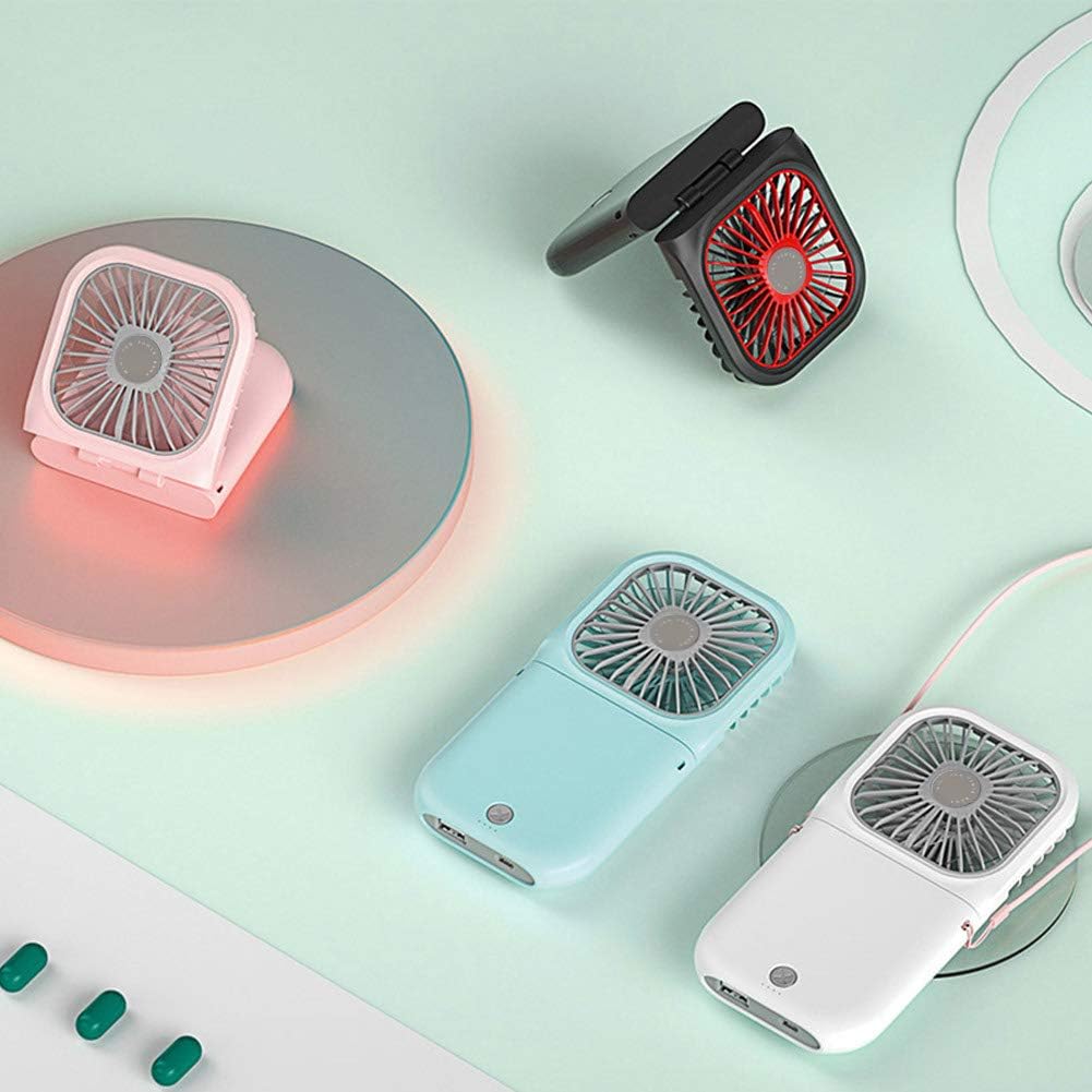 Ventilador portátil de mano para collar personal, plegable, mini ventilador...