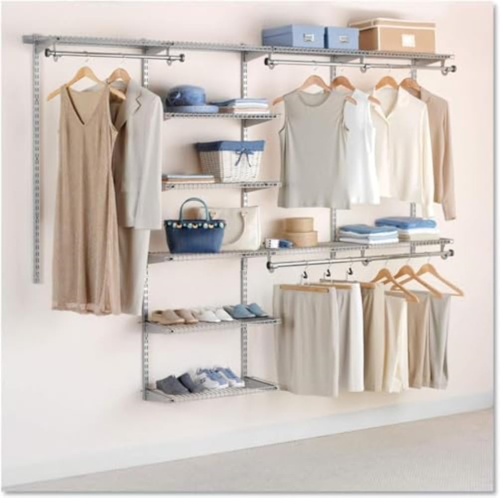 Rubbermaid Configurations - Kit de armario de lujo color titanio, 4 a 8 pies,...