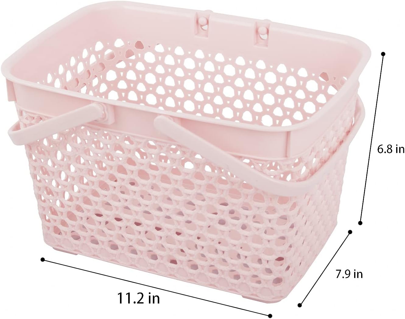 Anyoifax Cesta portátil para ducha, cesta de almacenamiento de plástico con...