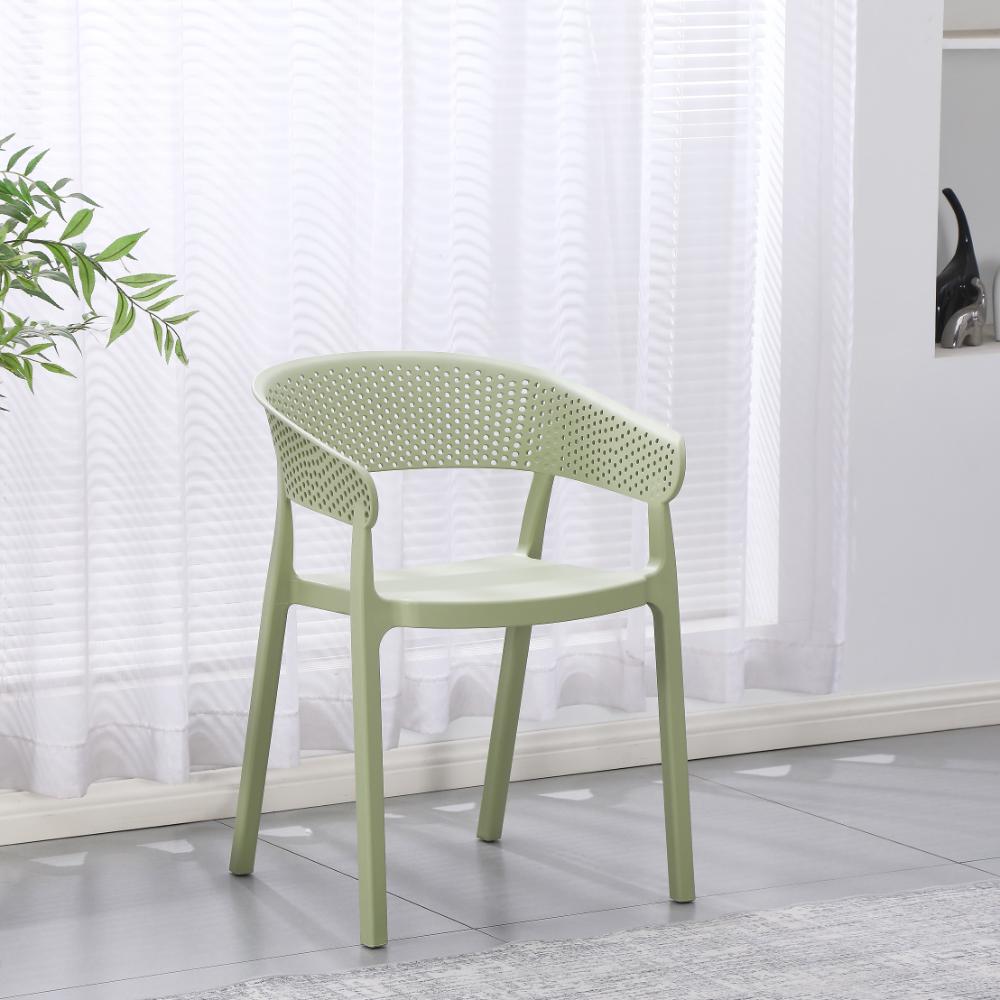 Silla Manaos, Verde, Con espaldar Minimalista y diseño Moderno X2