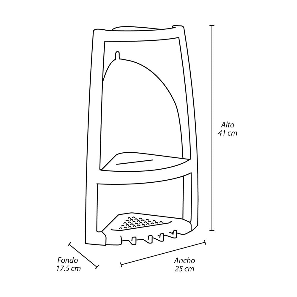 Esquinero para Baño Blanco