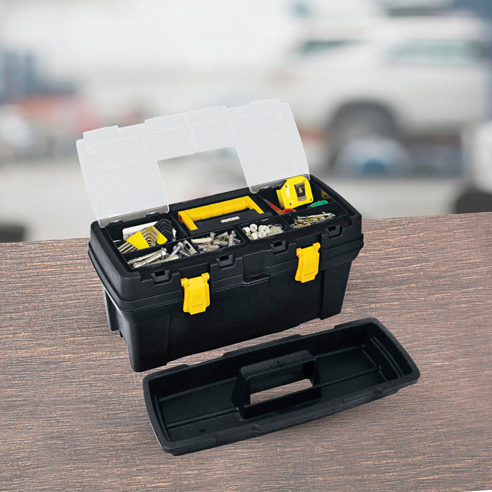Caja Herramientas 20" Plus Cerradura Plástica Negra