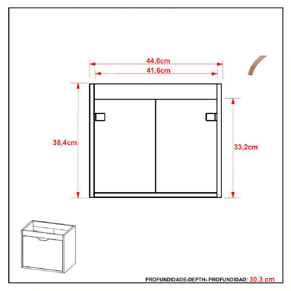 Mueble de Baño con Lavamanos Linz - Blanco