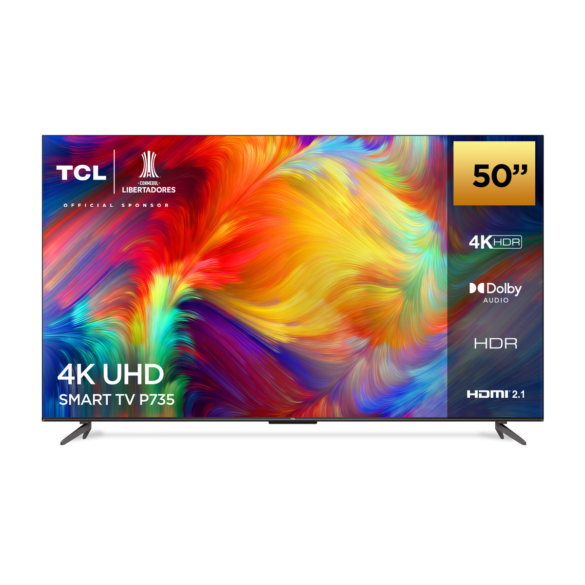Televisor TCL 50" P735 4K UHD, Negro