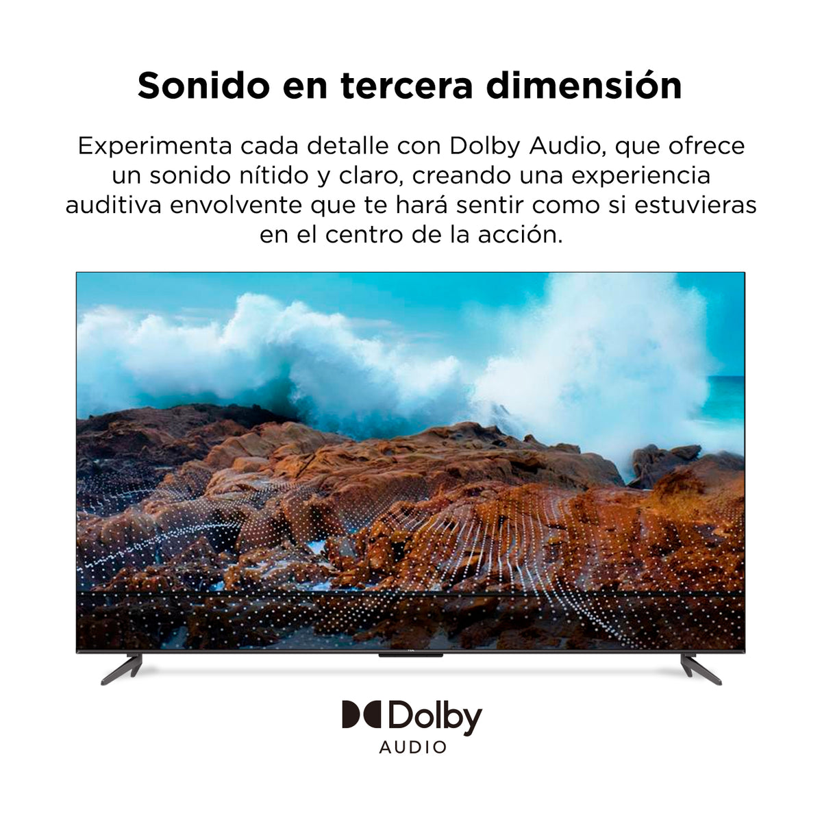 Televisor TCL 50" P735 4K UHD, Negro