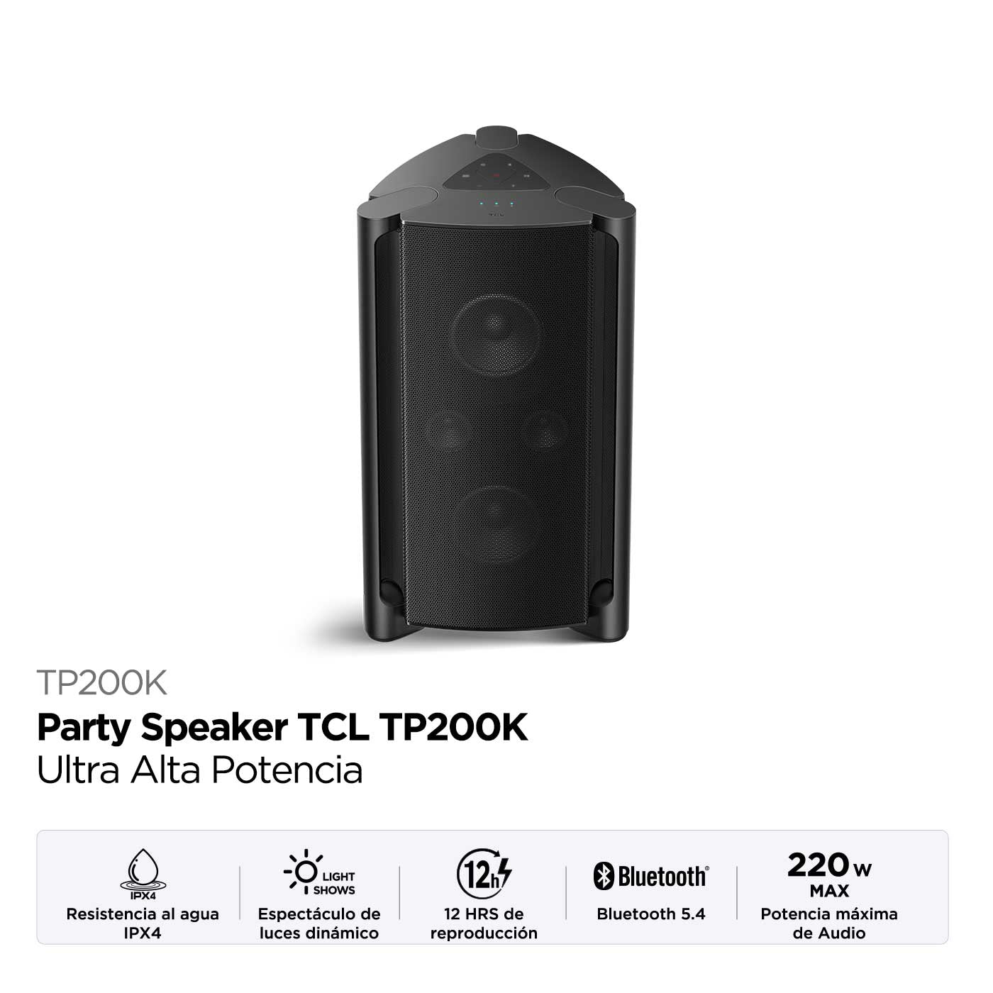 Parlante TCL TP200K 220 Watts, Negro