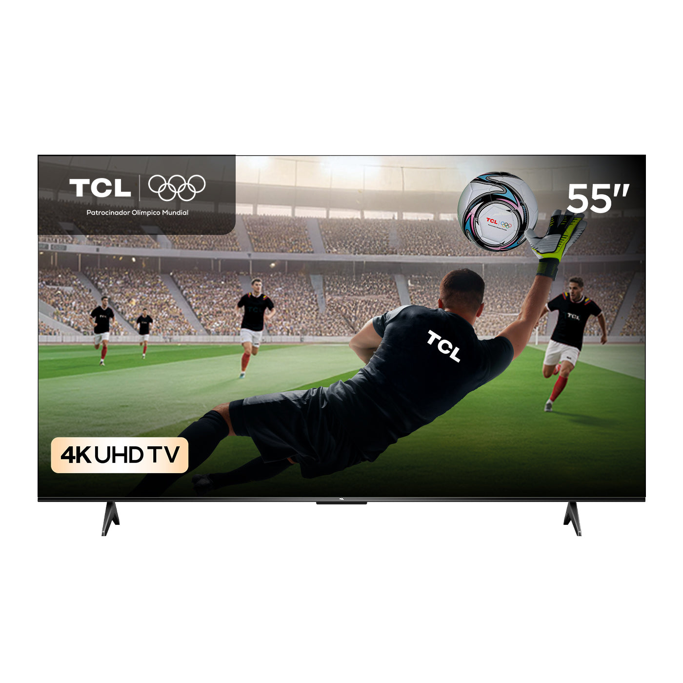 Televisor TCL 55" V6C 4K-UHD, Negro
