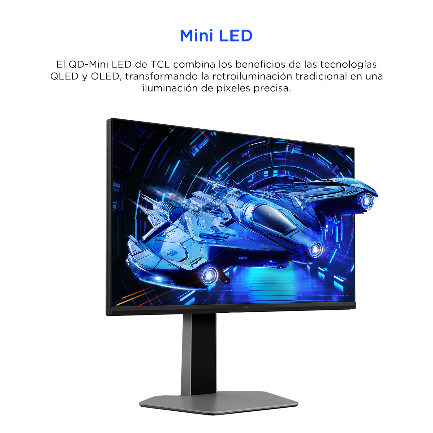 Monitor TCL Gamer 27" Pulgadas G64 QHD MiniLED, Negro