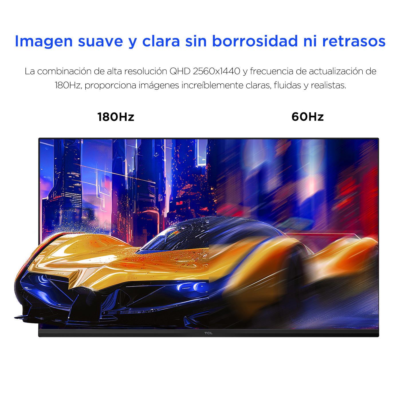 Monitor TCL Gamer 27" Pulgadas G64 QHD MiniLED, Negro