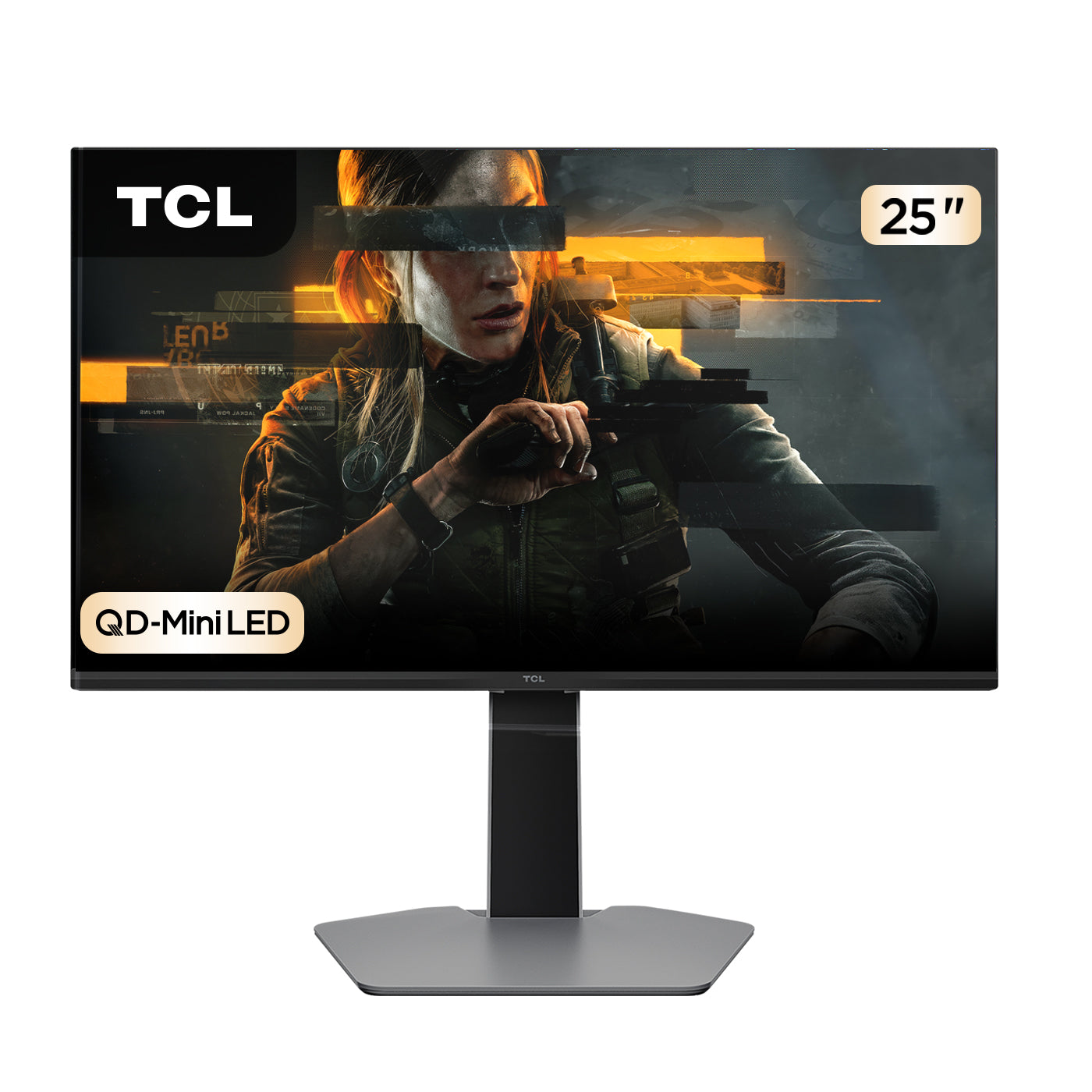 Monitor TCL Gamer 25" Pulgadas g64 FHD Miniled, Negro