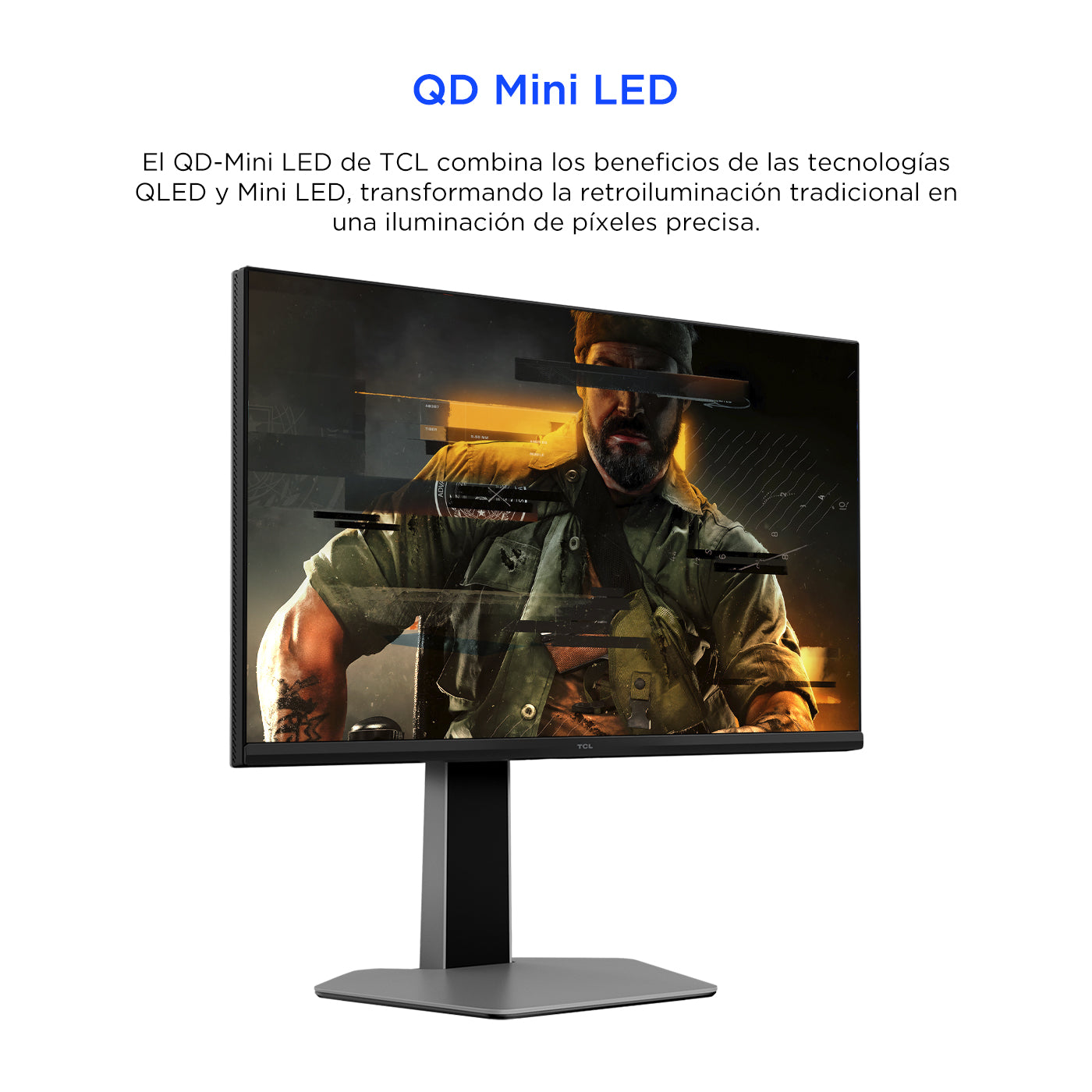 Monitor TCL Gamer 25" Pulgadas g64 FHD Miniled, Negro