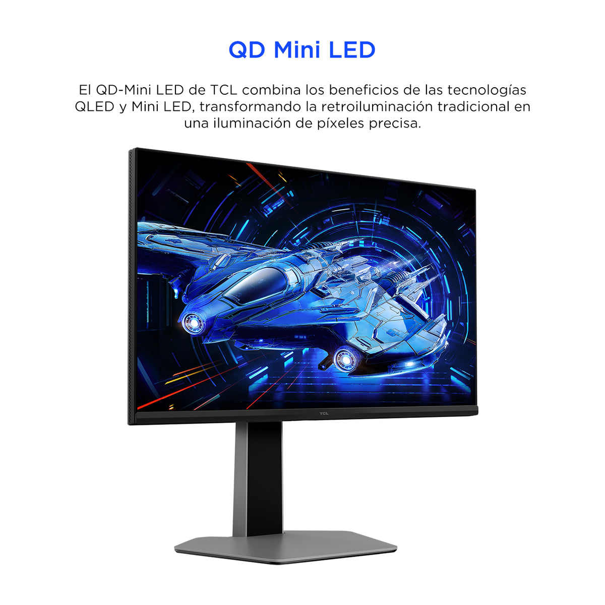 Monitor TCL Gamer 25" Pulgadas g64 FHD Miniled, Negro