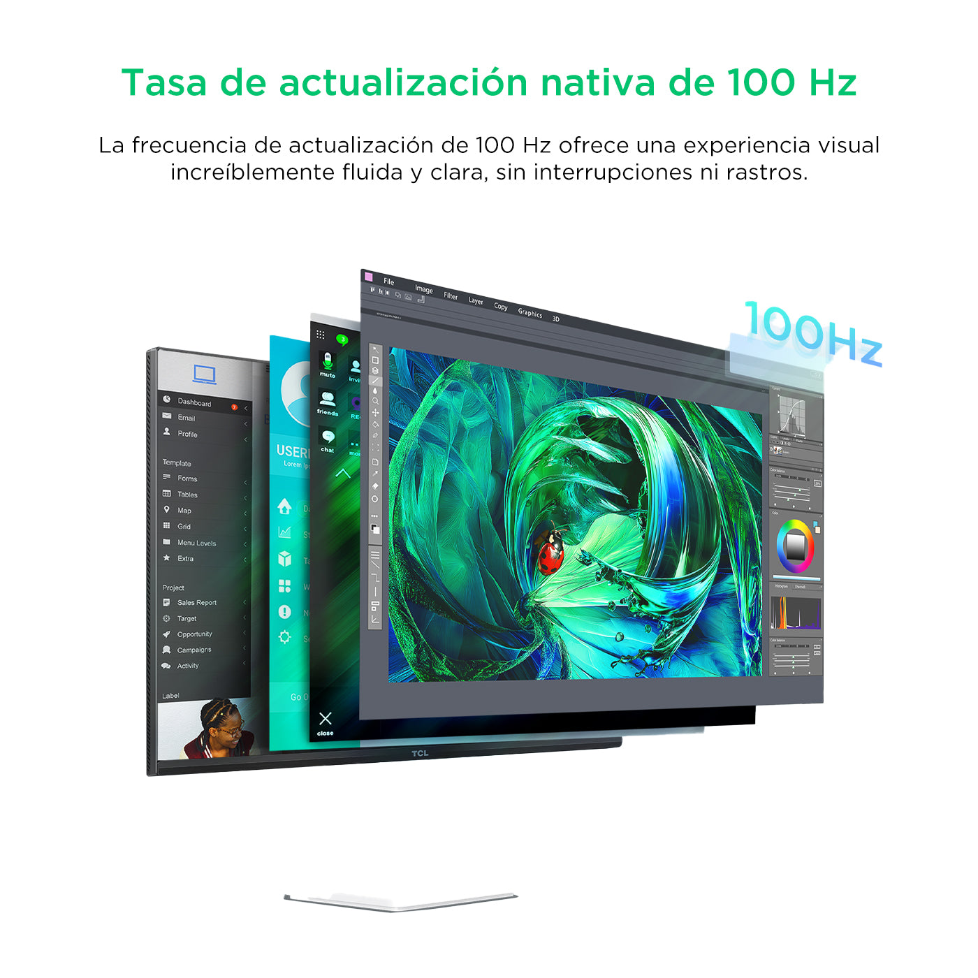Monitor TCL 24" Pulgadas G54 FHD MiniLED Plano, Blanco
