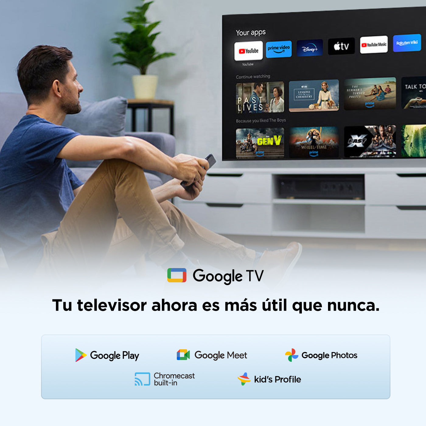 Televisor TCL 50" S5K FHD QLED, Negro