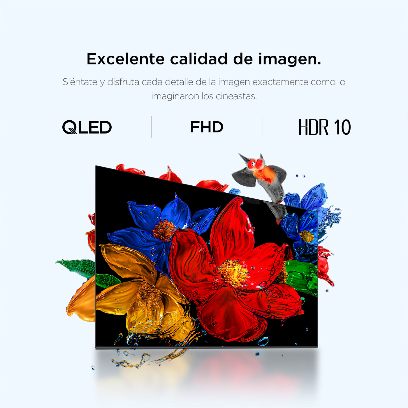 Televisor TCL 50" S5K FHD QLED, Negro