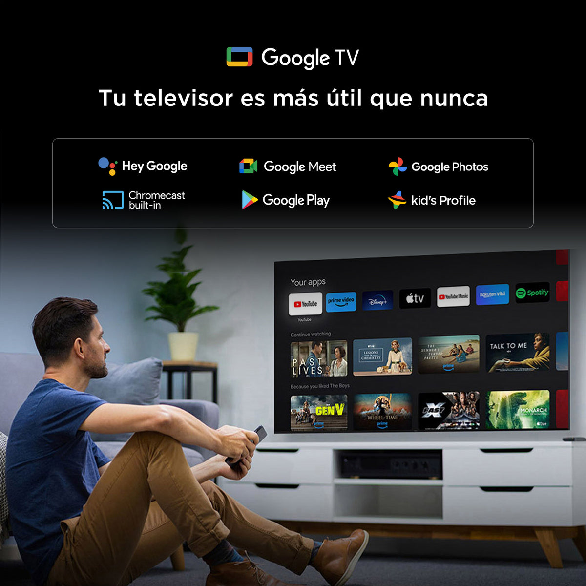 Televisor TCL 65" P7L QLED 4K UHD, Negro