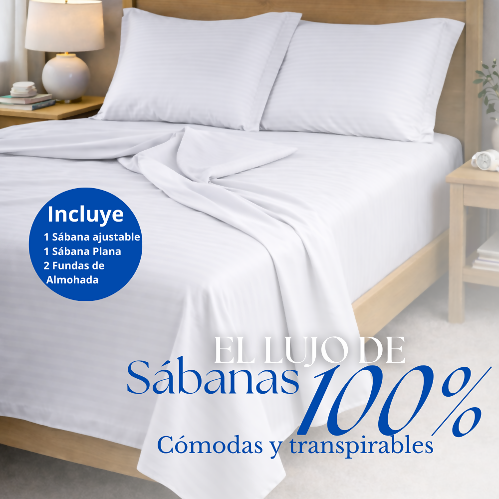 Juego de sabanas doble blanco