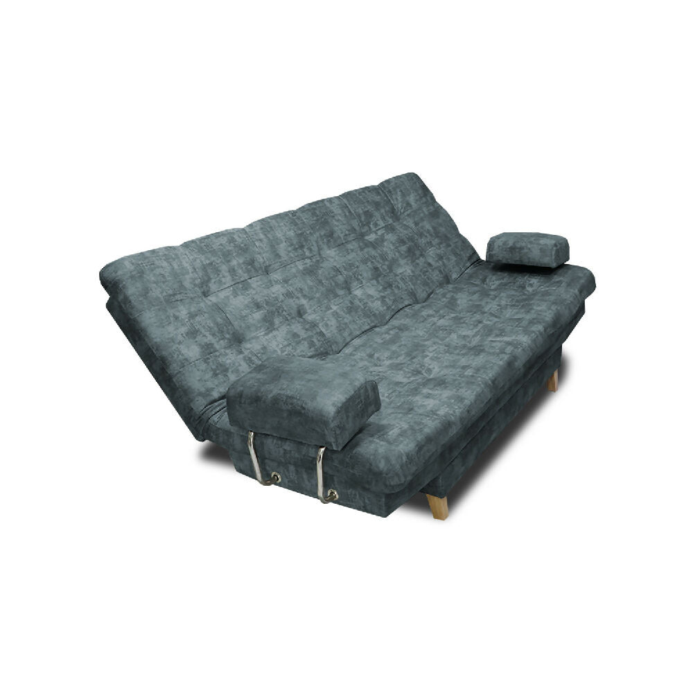 Sofá Cama Blum Clic Clac 3 Posiciones Tela Amigable Con Mascotas 185X90X80 Acero
