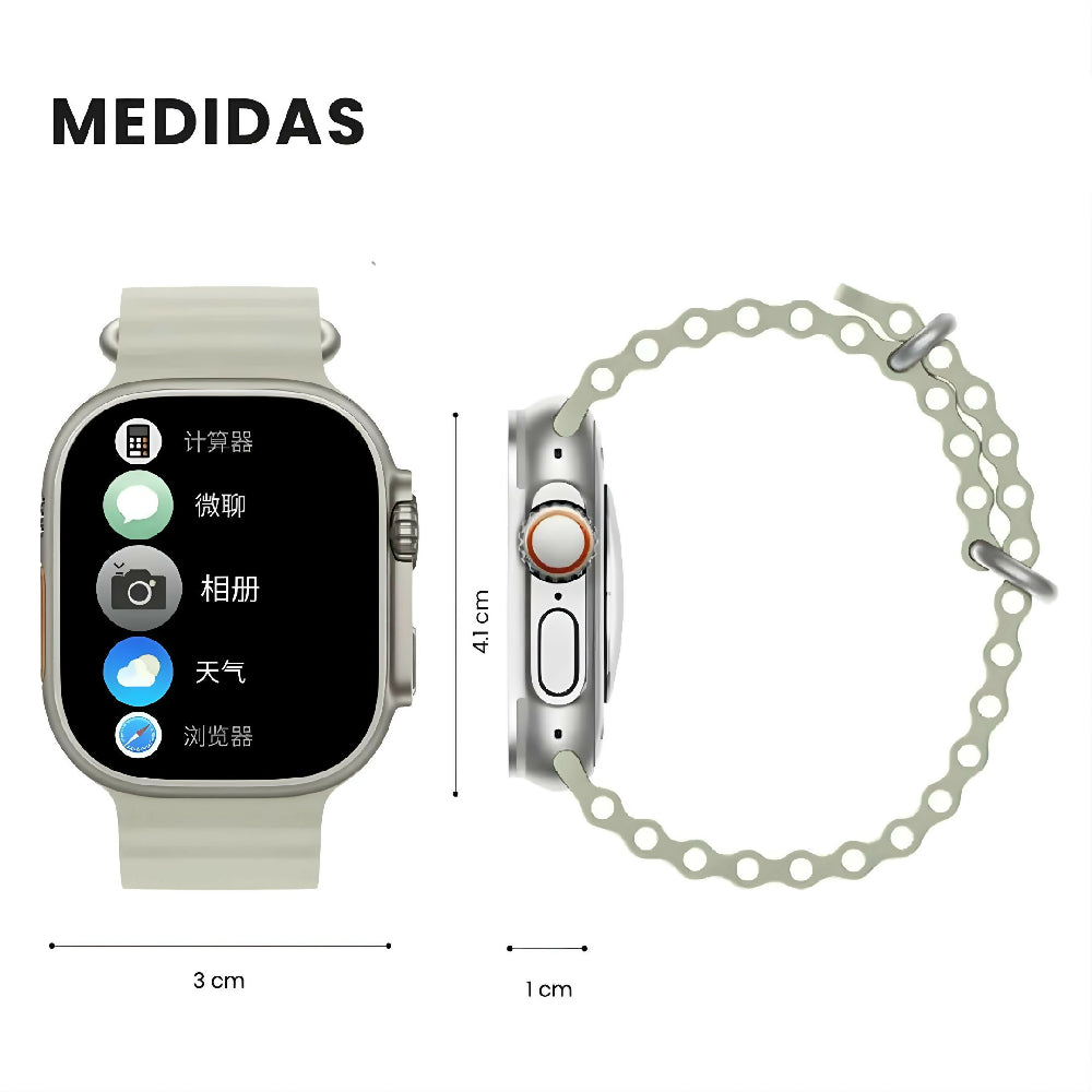 Smartwatch Tel 1 Mobulaa Gris Bluetooth Reloj Inteligente Con Pantalla HD, Frecuencia Cardíaca Y Batería Duradera