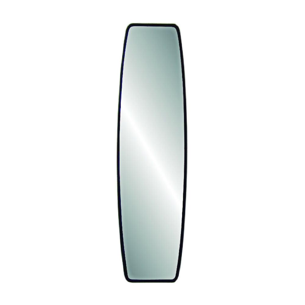 Espejo de pared - mdf - semioval vertical negro