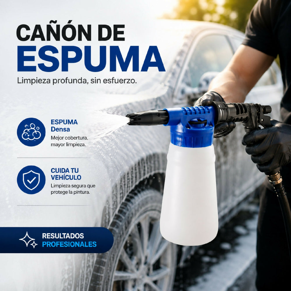 Pistola De Jabón Para Lavado De Autos Pulverizador De Espuma Con Depósito