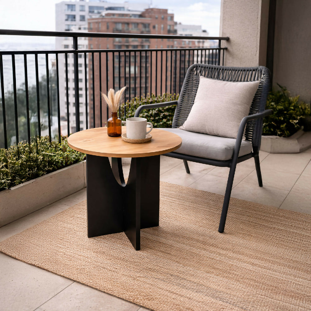 Mesa Auxiliar Viña Madera Natural + Negro