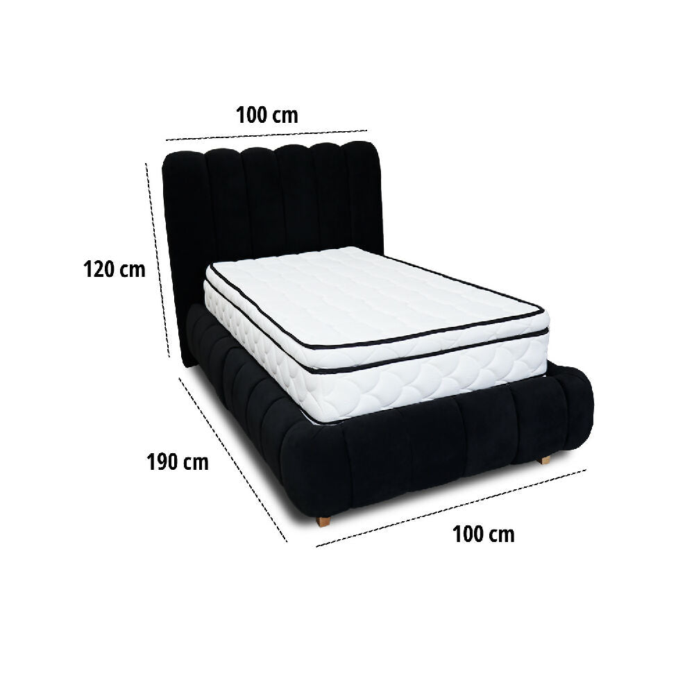 Combo Basecama Praga Modular Negro 100 Sencillo mas Espaldar