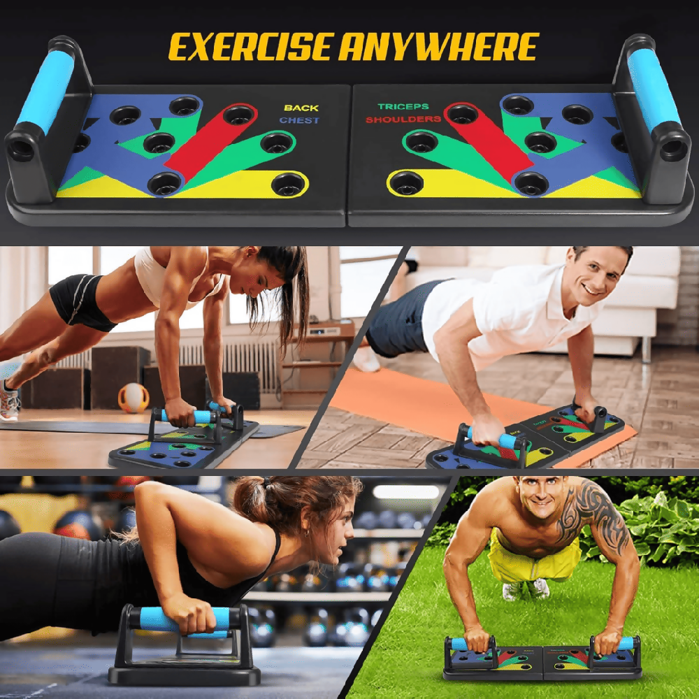 Tabla De Flexiones Push Up Board 46 En 1 Con Bandas Elásticas