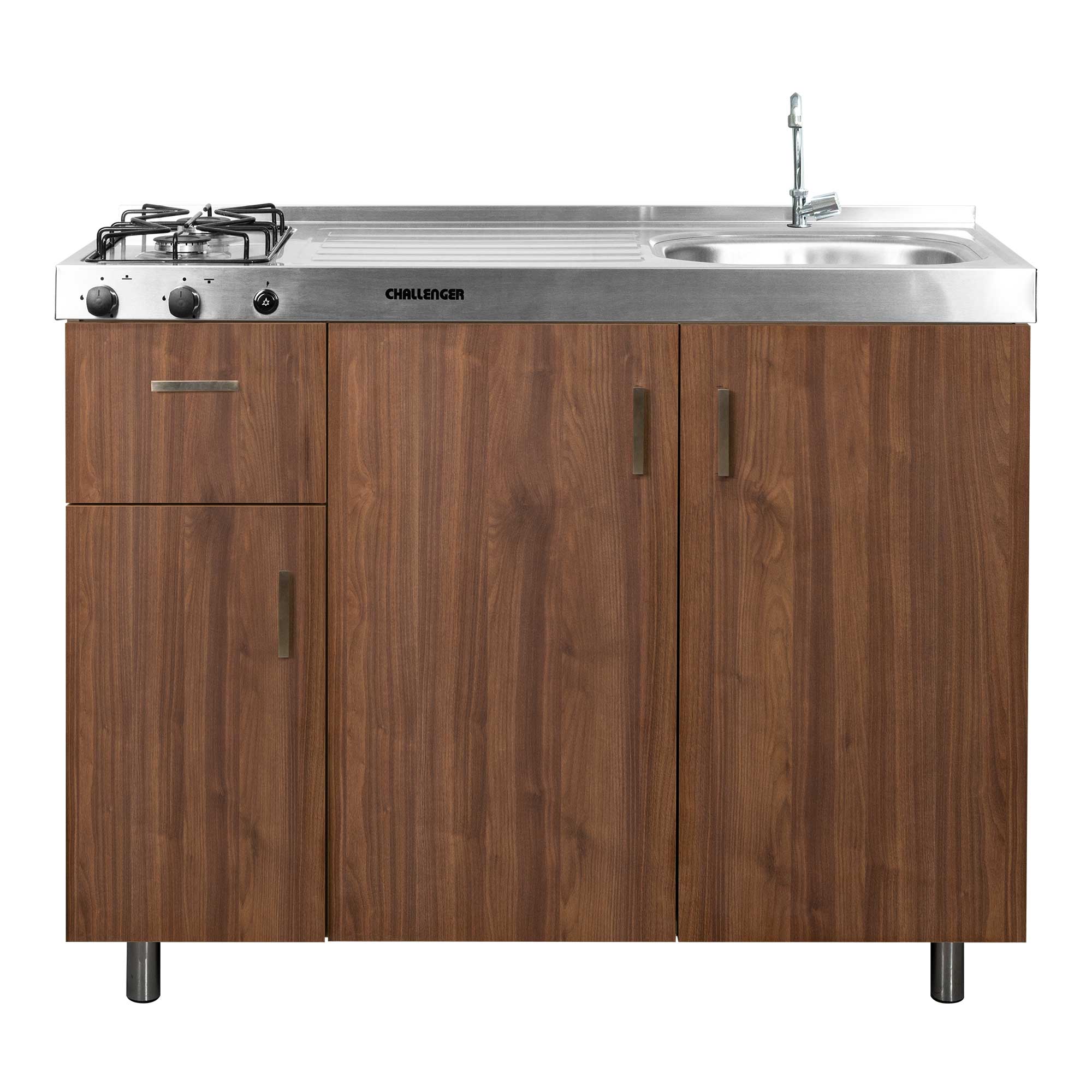 Mueble Base para Cocina 119 cm 1 Cajón 3 Puertas Challenger Sa23120 Nola