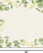 Seven Roses Alfombra de área para interiores, diseño de hojas botánicas verdes,...