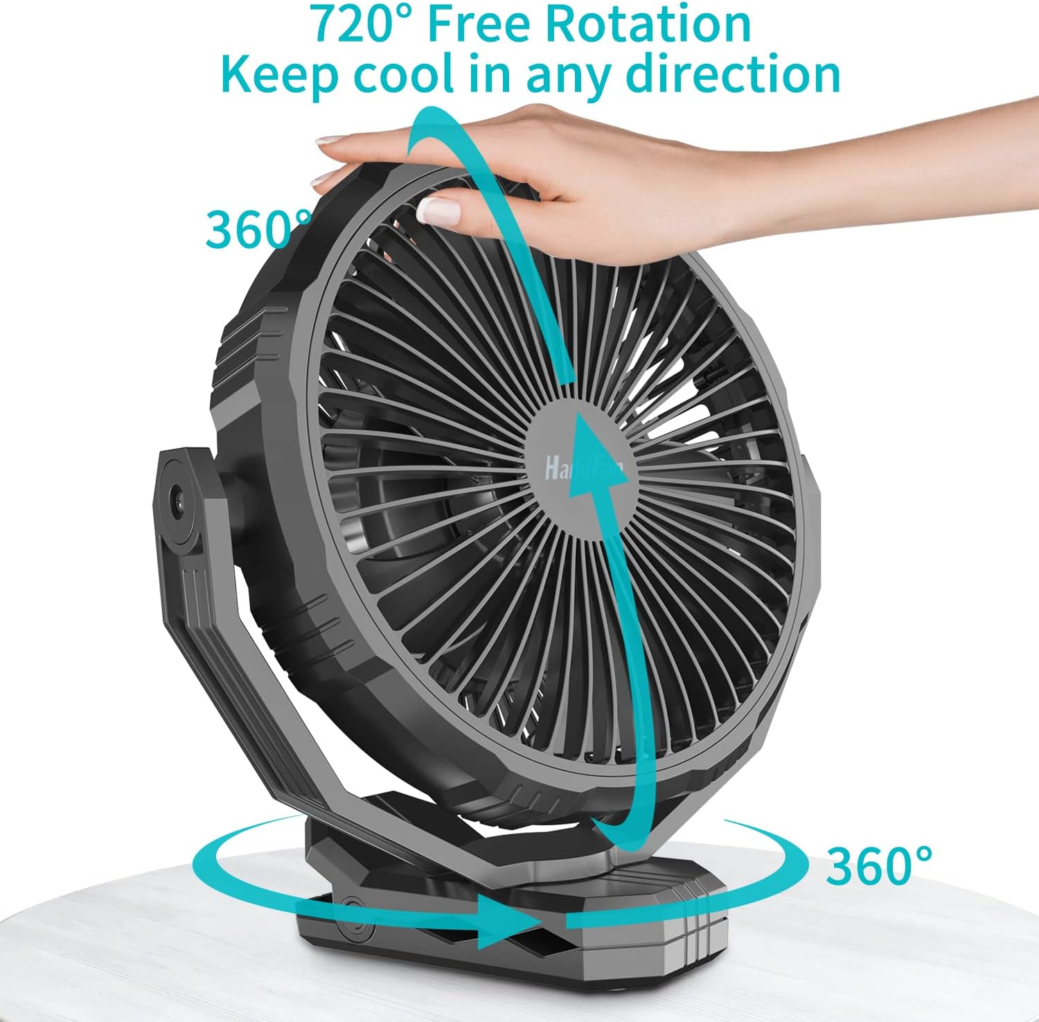 HandFan Ventilador de clip mejorado de 10000 mAh con cargadorpotenciador de...