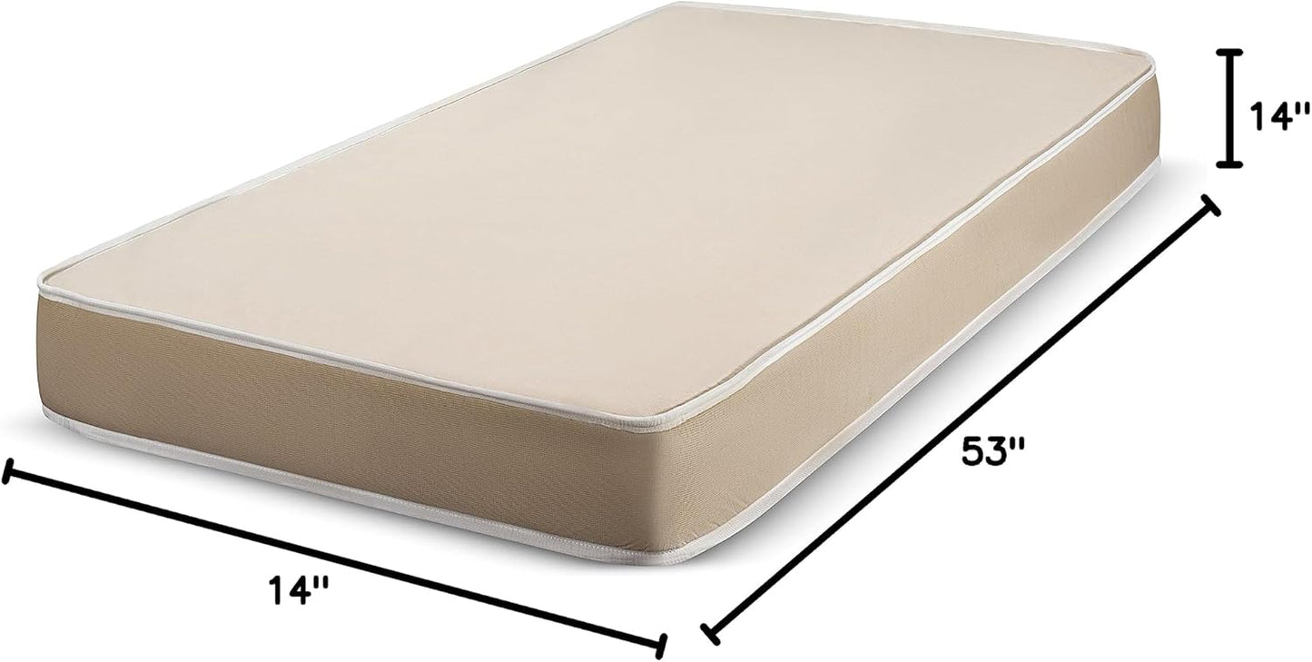 Colchón de tela con espuma de 3 pulgadas para caravana, cuna, plegable, cama de
