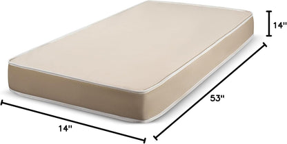 Colchón de tela con espuma de 3 pulgadas para caravana, cuna, plegable, cama de