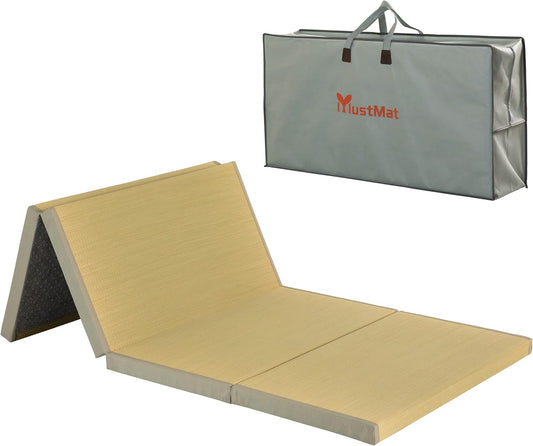 Tapete grueso de tatami individual XL, cama de tatami japonés con bolsa de