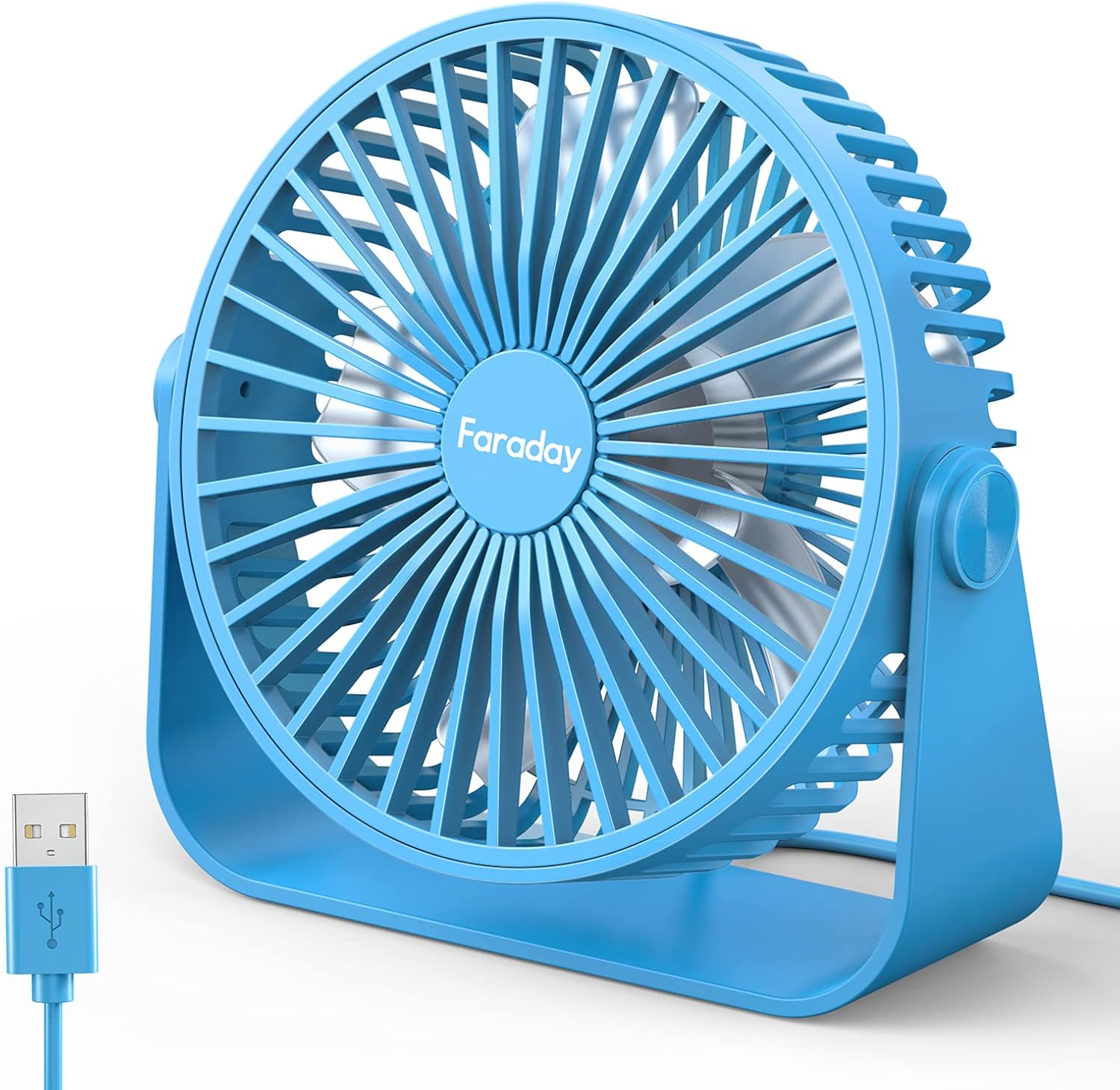 FARADAY Ventiladores de escritorio USB de 5 pulgadas, ventiladores de mesa...