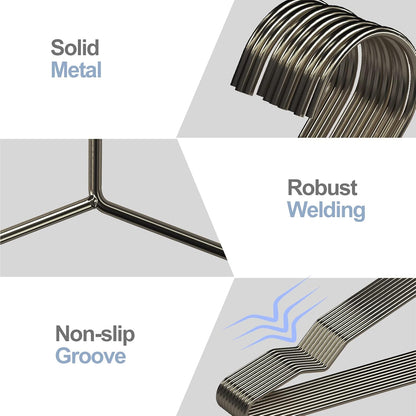 Paquete de 30 perchas de metal resistentes, resistentes de alambre fuerte con