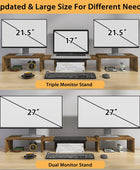 WESTREE Soporte de monitor triple doble, soporte de monitor extra largo para 1 ...