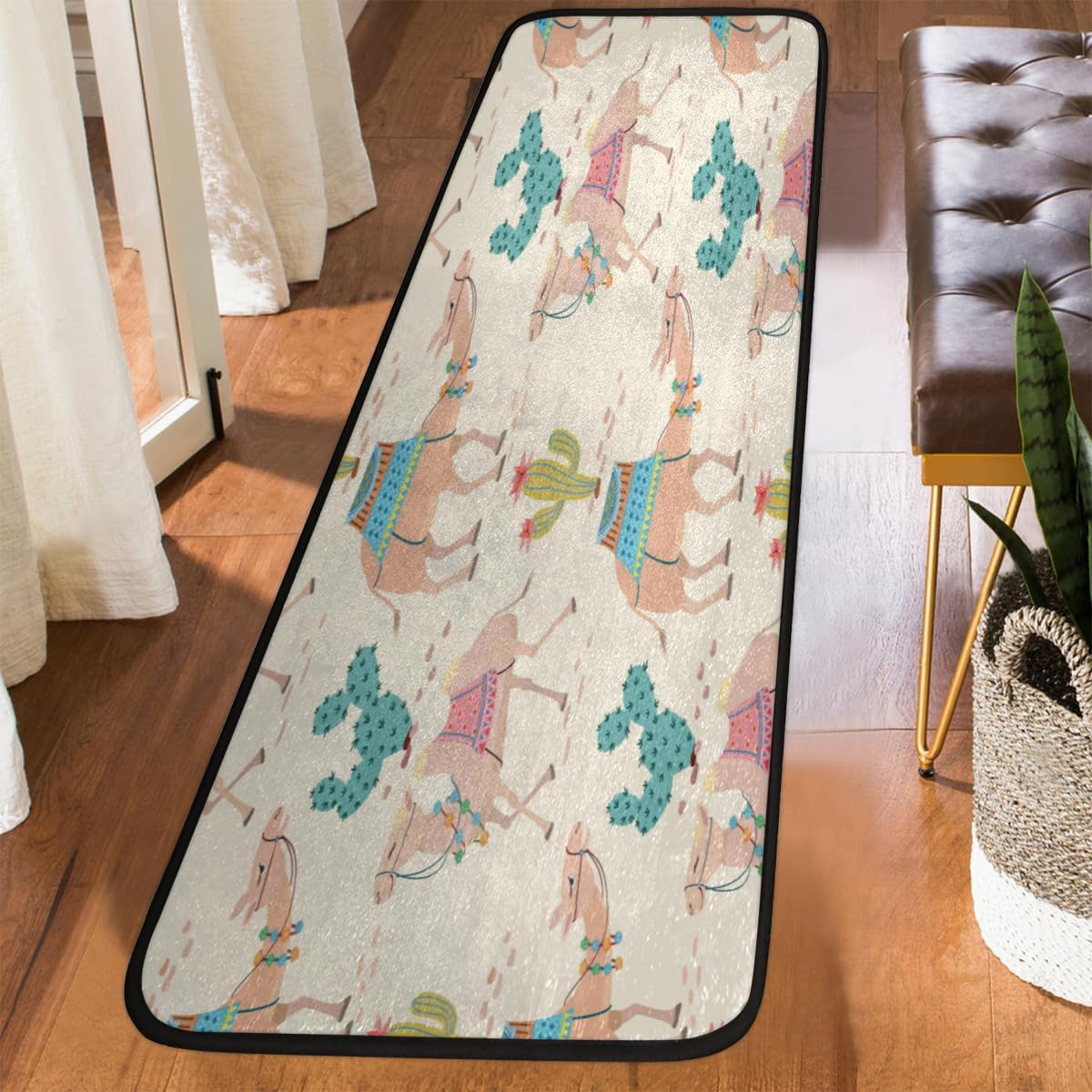 Camels - Alfombra de área de cactus, suave, antideslizante, lavable, moderna,...