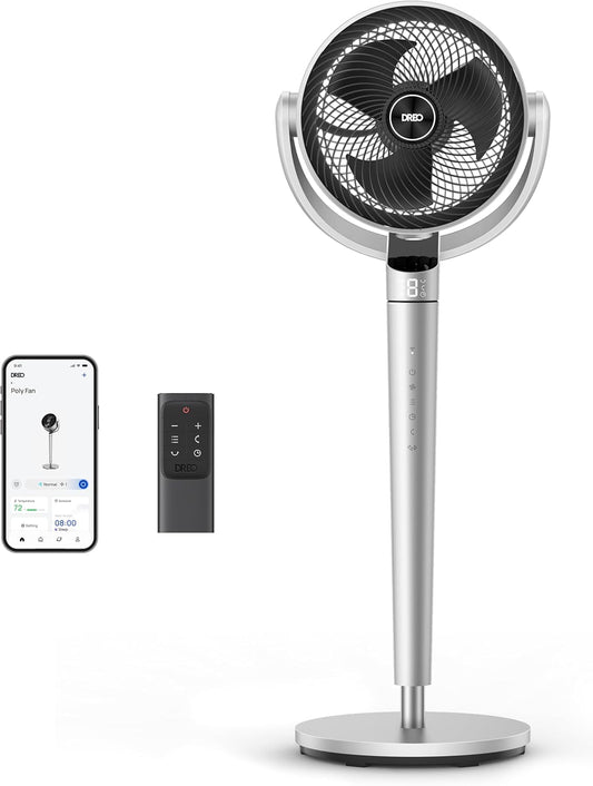 Dreo Ventilador oscilante para dormitorio, ventiladores de piso silenciosos...