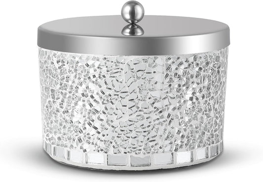 Tarros de baño q titular de la punta, soporte para hisopos de algodón de vidrio...